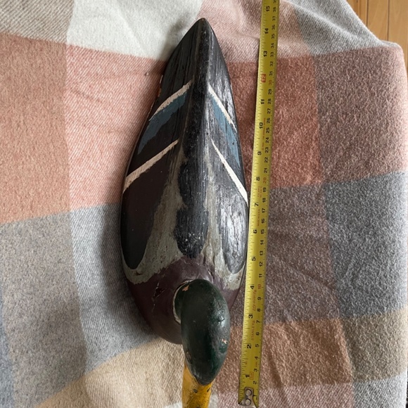 WOODEN DECOY MALLARD DUCK , VERY OLD - Picture 6 of 7